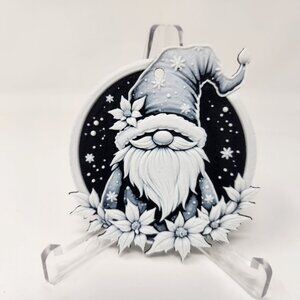 Santa Gnome Christmas Tree Ornament Holiday Decoration 3"